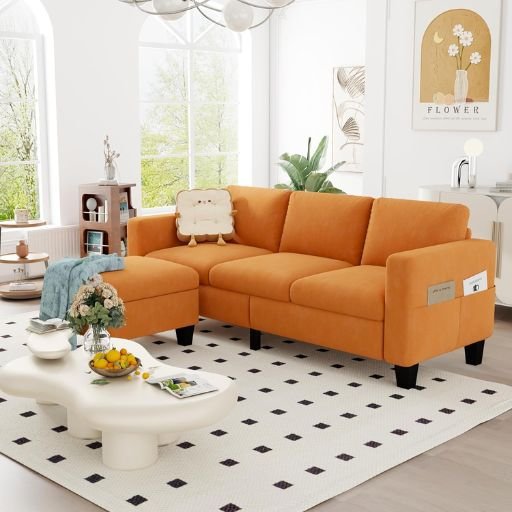 ZeeFu Velvet Upholstered Sofa